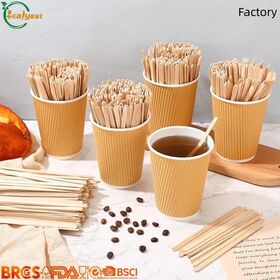 FSC Certified Wood Coffee Stirrer 1000 Units Eco-Friendly Natural Birch for Commercial Restaurants and Partie Direct Factory Price