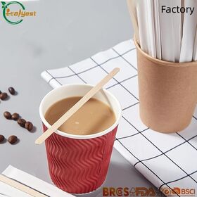 FSC Certified Wood Coffee Stirrer 1000 Units Eco-Friendly Natural Birch for Commercial Restaurants and Partie Factory