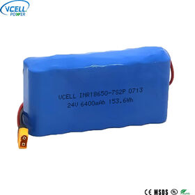 Vcell/OEM 24V 6400mAh 18650 Rechargeable Lithium Ion Battery For Electric Scooter Power Tool LED Floodlights Water Pumps