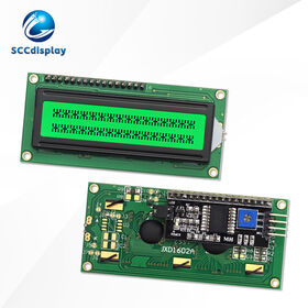 I2C/IIC Russian Character LCD Display Screen JXD1602A-IIC STN Green Positive COB Monochrome 16X2 Dot Matrix LCM Display Module