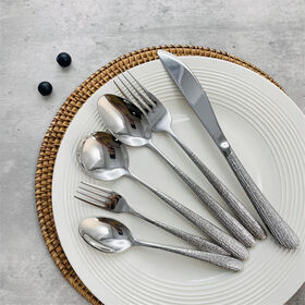 Elegant 9-Piece 304 Stainless Steel Cutlery Set Thick Dessert Spoon Flat Shovel Knife Fork for Western Tableware for Parties
