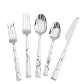 Classic Elegant Sustainable Durable Matte Polish Stainless Steel Cutlery Set | Stylish Spoon Fork Knife Party Premium Tableware