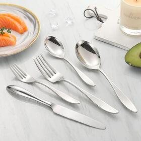 High Quality Luxury Stainless Steel 18/10 Thick Hotel Restaurant Party Wedding Flatware Set
