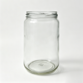 750ml Straight Sided Clear Glass Mason Jar with Wide Mouth for Honey, Jam, Spice & Food Storage
