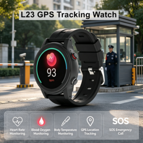 L23 GPS 4G LTE SOS Alert Smartwatch Support Customise Launcher, Android 9.0, API Integration for Worker Safety Care Watch