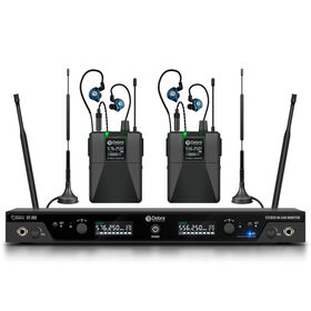 ST-202 Stereo Professional Wireless In-Ear Monitor with UHF Signal Wireless Transmitter and Bodypack Receiver for stage