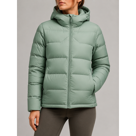 OEM/ODM Women Lightweight Hooded Puffer Jacket, Quilted Insulated Short Winter Coat For Outdoor Hiking Daily Wear