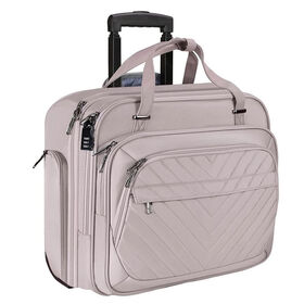 Sacoche à roulettes pour ordinateur portable 15,6 pouces pour femmes avec poignée télescopique - Sac d'affaires