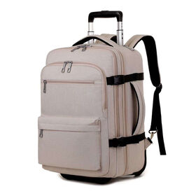 Mochila para portátil personalizada, impermeable, con 4 ruedas, tipo trolley, para escuela y viajes, capacidad para portátil de 19 pulgadas