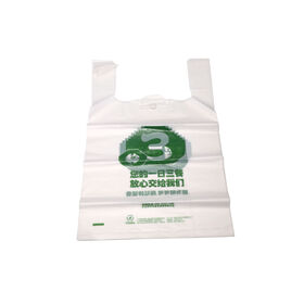 Eco Compostable T-Shirt Bags Biodegradable Takeout Plastic Bags Supermarket Bulk Supply