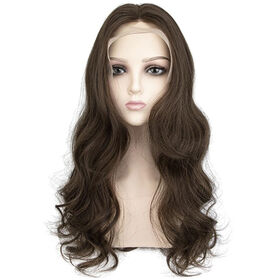 New long curly hair center parting front lace Synthetic wigs