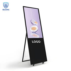 OEM 32 43 49 55 65 Inch lcd kiosk screen foldable signage digital poster digital portable lcd android poster player