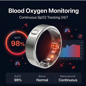 ECG PPG SpO2 NFC Smart Ring Health Ring All-Day HRV Sleep Monitor Titanium BT5.3 for Fitness Tracking Nordic chip smart rings