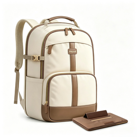 15" Laptop Backpack 2-in-1 with Detachable Stand Sleeve 12 Pockets, RFID Blocking, Water-Resistant, Anti-Theft, Travel Friendly