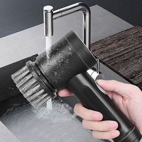 5 in 1 Electric Spin Scrubber Rechargeable Wireless Handheld Kitchen Sink Cleaner 400mAh Dish Scrubber Electric Cleaning Brush