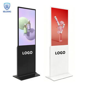 55 65 75 86 Inch Digital Kiosk Touch Lcd Indoor Advertising Screen Smart Control System Floor Stand Digital Signage