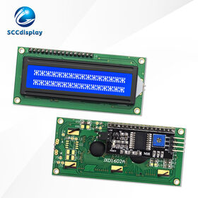 I2C/IIC Russian Character LCD Display Screen JXD1602A-IIC STN Blue Negative COB Monochrome 16X2 Dot Matrix LCM Display Module