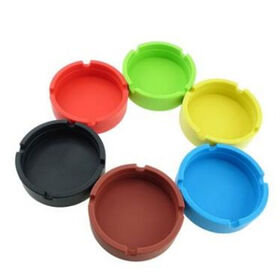 Round Custom Silicon Ashtray, Portable