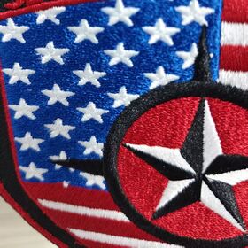 Premium Quality Embroidered Patches Sustainable Merrowed Edge Border 3D Design OEKO-TEX Badge Lee Collegue Security Department
