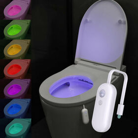 Rechargeable Smart Toilet Night Light Motion Sensor LED Bathroom Lighting
