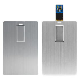 Metal Card 2.0 USB Flash Drive Custom logo 3.0 8GB 16GB USB Thumb Drive 32GB Zip Drive 64GB 128GB Pen Drive Promotional Gift