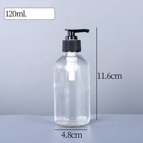 Empty Household Glass Pump Bottle Essential Oil Cosmetics Packaging