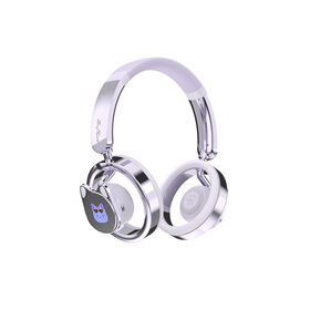 SayRose Starry Light Cat-Ear Headphones RJ-98 Lavender HiFi HD Voice IPX-5 Waterproof for Sports