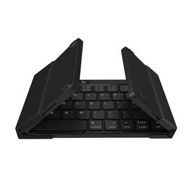 Portable Tri Fold Bluetooth Keyboard ABS Plastic Pink for Apple iPad Pro USB Type C Rechargeable Ergonomic Design