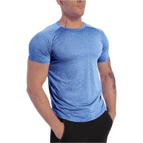 Men Gym t Shirt Customization Short Sleeve Athletic Workout t Shirt for Men Muscle Fit Stretchy Custom Men's t Shirt