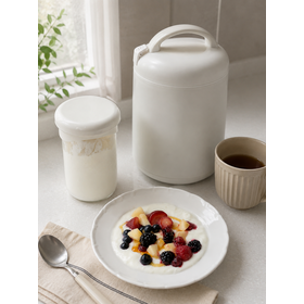 Manufacture, Non Electronic Yogurt Maker, Greek Yogurt, Soy Bean Yogurt, for Home, family and personal use, 1.0L, Glass Yogurt Pot