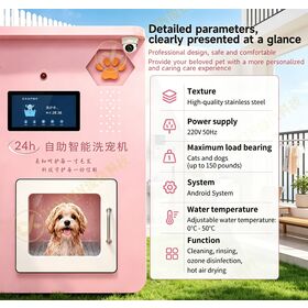24 Hour Self Service ADA Compliant Pet Washing Station SDK Cloud-Based Management Multiple Payment Options Automatic Pet Vending