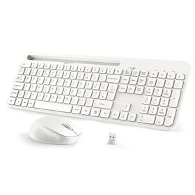 Wireless Keyboard and Mouse Combo, wireless2.4G Ergonomic USB Keyboard with Phone Holder, Full-Size,OEM product,Fashion color