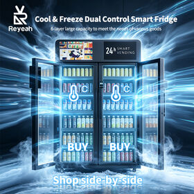 AI Fridge Vending Machine Smart Refrigerated Snacks Drinks Vending Machine Pax Card Payment for Gym and Shopping Center