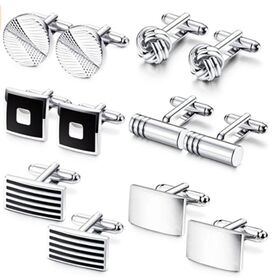 High Quality New Blank Square Metal Cufflinks for Men, Custom Plain Men Cuff Links