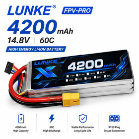 Wholesale 4S 14.8V 4200mAh 60C High Discharge LiPo Battery Pack with XT60 Connector for FPV Drone RC Aircraft