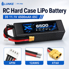 3S 4S 6S Lipo Battery 11.1V 14.8V 22.2v 3300mah 4500mah 5200mah 6500mah RC Battery with XT60 Plug for RC Car Drone Boat