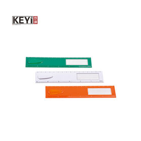Manufacturer Hot seller Custom Plastic Straight Ruler Stationery Flat Ruler with Magnifier