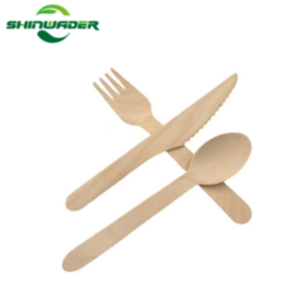 OEM Custom Branded Disposable Wooden Utensils Biodegradable Cutlery Set Low MOQ for Catering Service