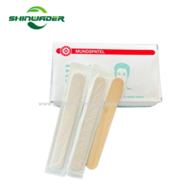 Low Price Safe for Kids Wooden Tongue Depressors With Individually Custom Paper Wrapped