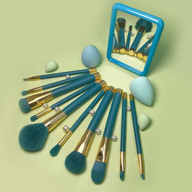 10Pcs Soft makeup brush set make up powder concealer eye shadow foundation blush contour high grade makeup brush set