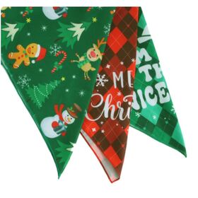 2026 New Premium Elegant Festive Christmas Pet Dog Plaid Checkered Cute Soft Absorbent Decorative Bandana
