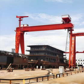 Model Heavy Duty Shipbuilding Double Girder Gantry Crane 15-75m Span 9-45m Lift Height Motor Engine 2000 Ton for Ship