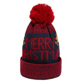 2026 New Premium Winter Christmas Santa Claus Warm Earflap Knitted Jacquard Stylish Unisex Soft Thick Hat