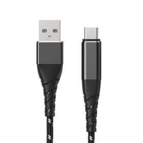 Durable USB A to Type C Braided Charging Cable Pass 60000+ Bending Test Support 80KG Pull Weight Cool Polyethylene Jacket Cable