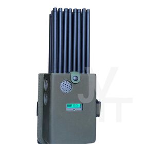 Tragbarer 24-Antennen-Signaljammer für alle 2G-, 3G-, 4G-, 5G-, WiFi-6e- und GPS-RF-Signale mit 2.5dBi-Omni-Antennen.