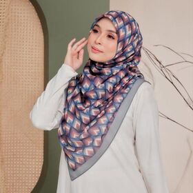 Malaysian Cotton Voile Hijab Scarf Printed Floral Animal Islamic Headscarf