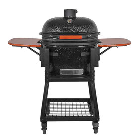 Ceramic Oval Kamado Big Grill Egg Shape Outdoor Charcoal Barbeque