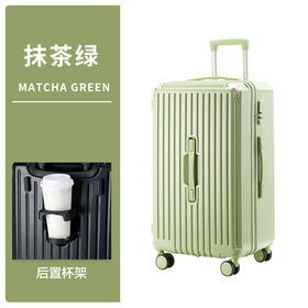 Smart Hardshell Luggage USB Charging Port Cup Holder Swivel Wheel Suitcase