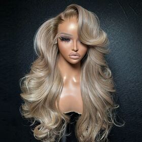 Raw Human Hair Lace Front Wig Glueless Ash Blonde Hairpiece