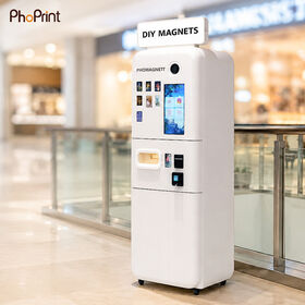 Photo Booth Machine Fridge Magnet Customised Touch Screen Self Service Card Reader Payment Photo Booth Automatic Print Equipment